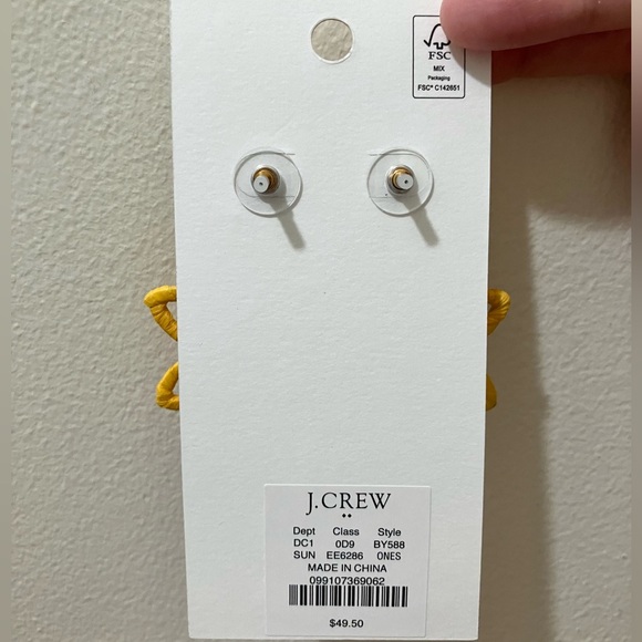 NWT J. Crew Wrapped Flower Statement Earrings, Floral Boho Hippie J.Crew Factory - Picture 10 of 13